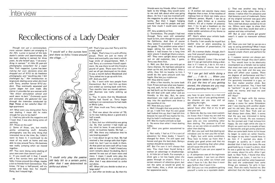 Recollections of a Lady Dealer