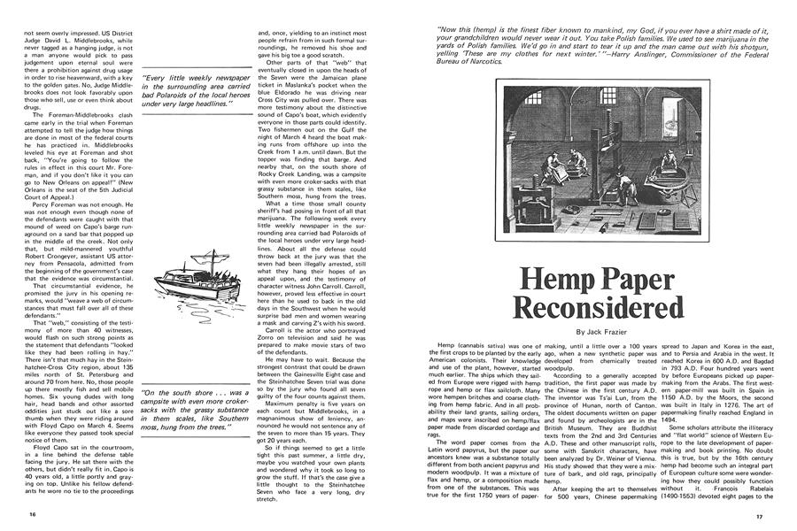 Hemp Paper Reconsidered
