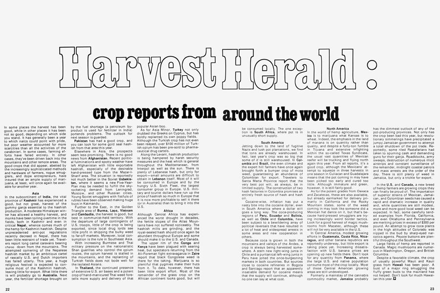 Harvest Herald : crop reports from around the world