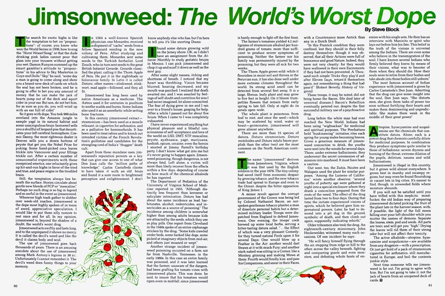Jimsonweed: The World's Worst Dope