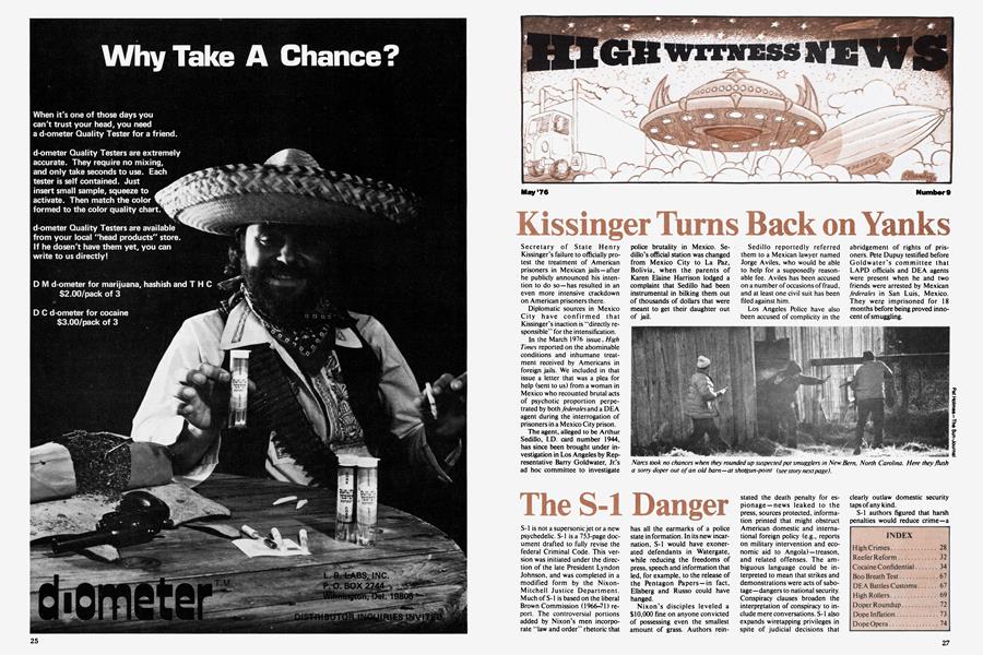 Kissinger Turns Back on Yanks