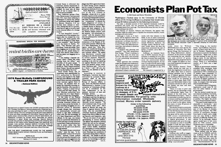 Economists Plan Pot Tax