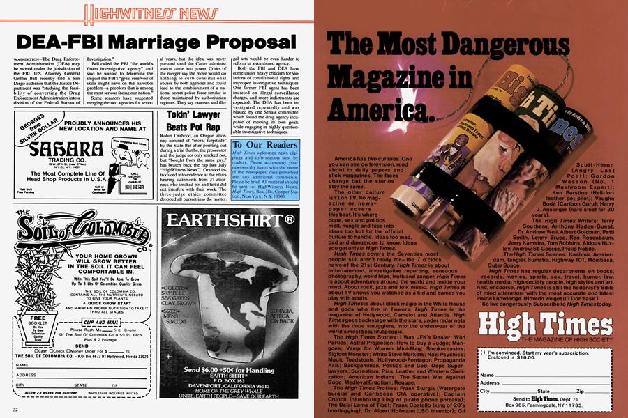 DEA-FBI Marriage Proposal