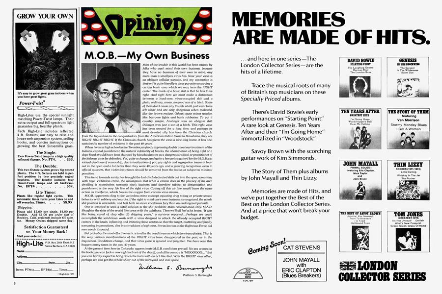 M.O.B.—My Own Business