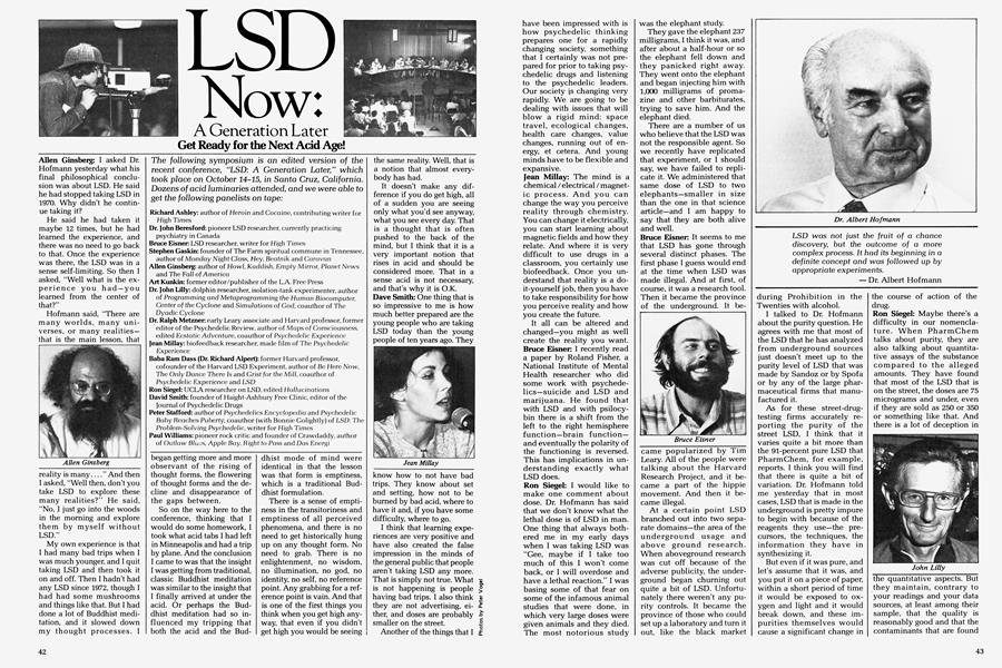 LSD Now: A Generation Later