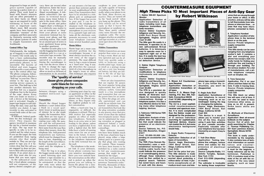 COUNTERMEASURE EQUIPMENT