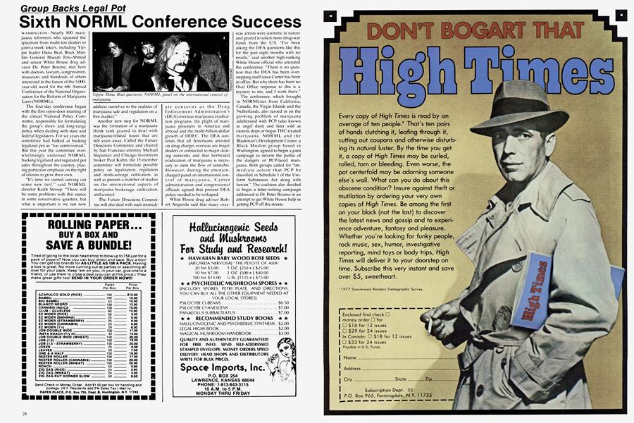Sixth NORML Conference Success