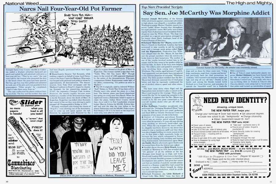 Say Sen. Joe McCarthy Was Morphine Addict