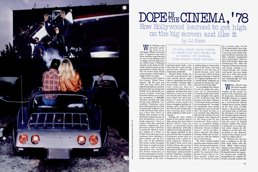 DOPE IN THE CINEMA, '78