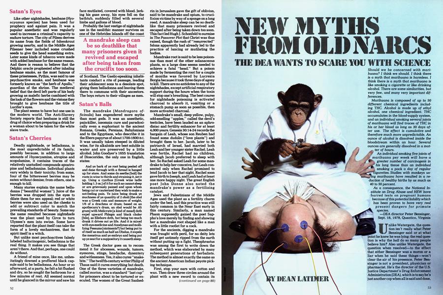NEW MYTHS FROM OLD NARCS