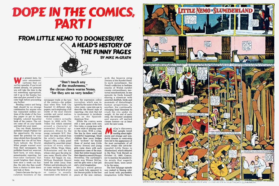 DOPE IN THE COMICS, PART I