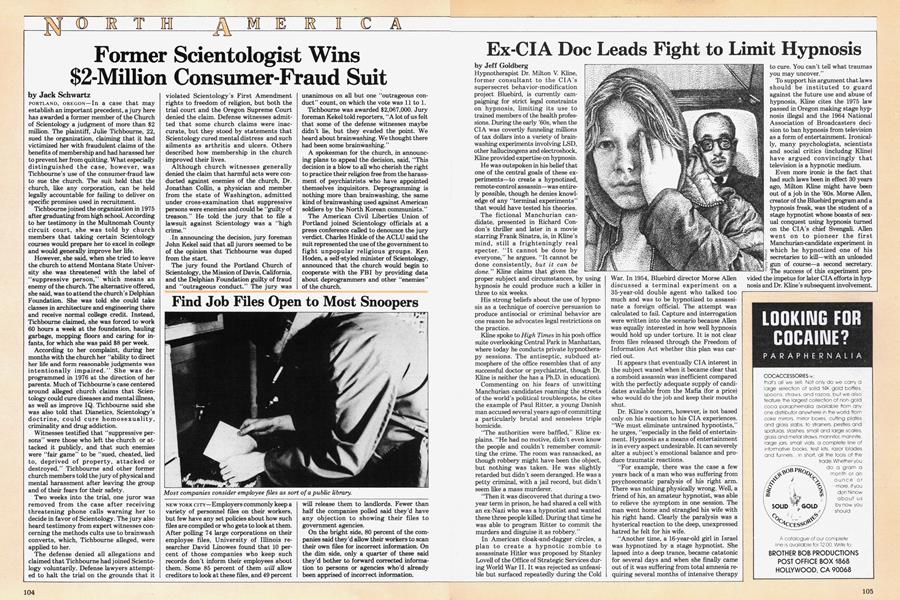 Ex-CIA Doc Leads Fight to Limit Hypnosis