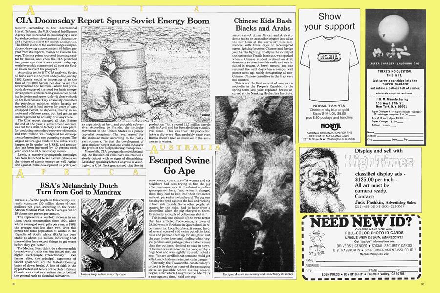 CIA Doomsday Report Spurs Soviet Energy Boom