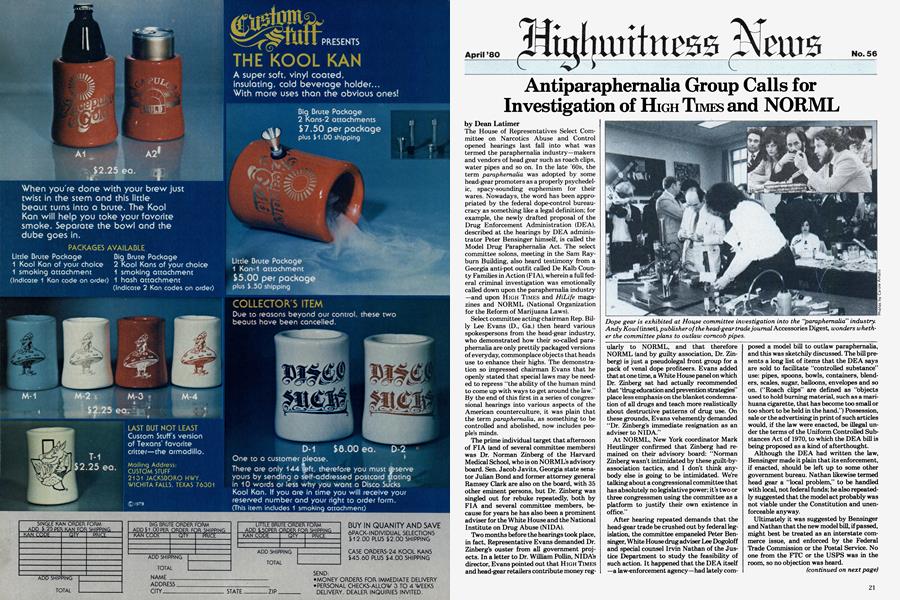 Antiparaphernalia Group Calls for Investigation of HIGH TIMES and NORML