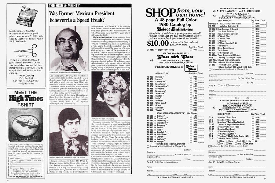 Was Former Mexican President Echeverría a Speed Freak?