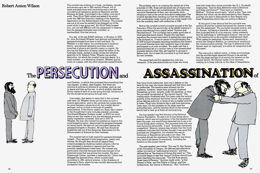 The PERSECUTION and ASSASSINATION of the PARAPSYCHOLOGISTS as performed by the INMATES of the AMERICAN association for the advancement of SCIENCE under the direction of the amaizing RANDI!