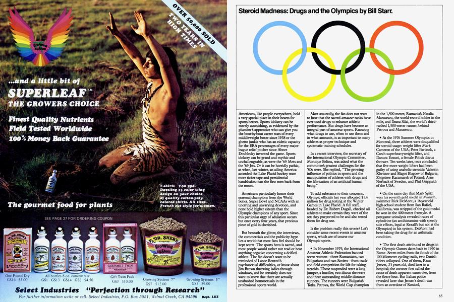 Steroid Madness: Drugs and the Olympics