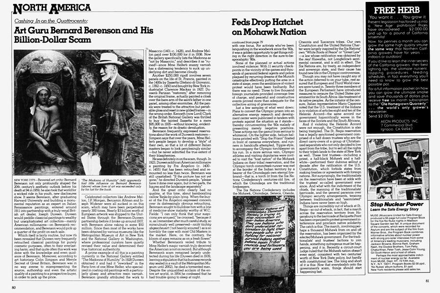 Cashing In on the Quattrocento: Art Guru Bernard Berenson and His Billion-Dollar Scam