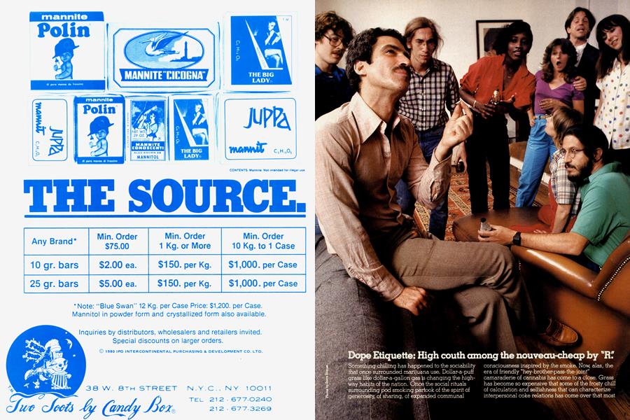 Dope Etiquette: High couth among the nouveau-cheap by "R."