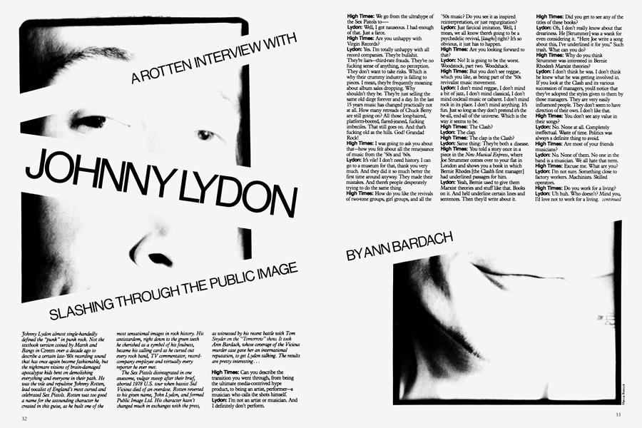 JOHNNY LYDON