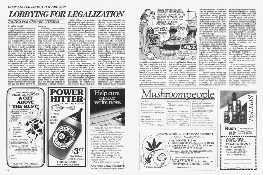 LOBBYING FOR LEGALIZATION