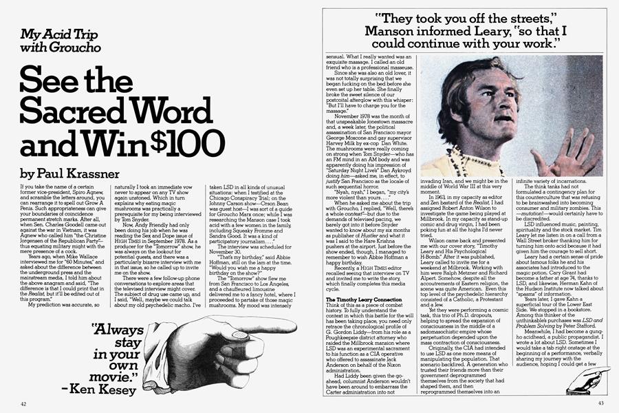 See the Sacred Word and Win$100