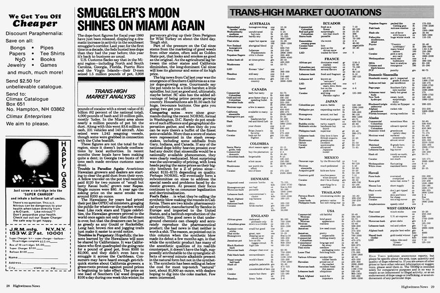 SMUGGLER'S MOON SHINES ON MIAMI AGAIN