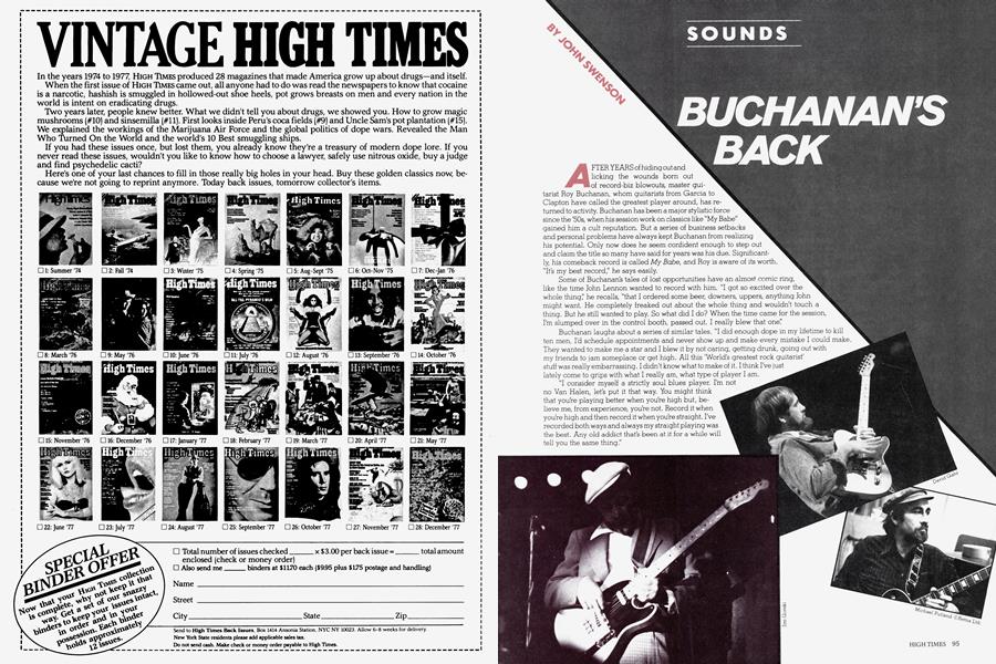 BUCHANAN'S BACK