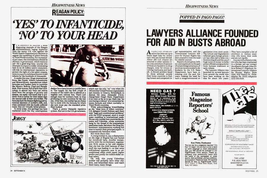 'YES' TO INFANTICIDE, 'NO' TO YOUR HEAD