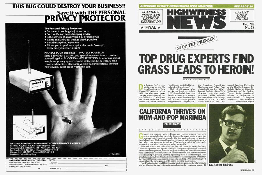 TOP DRUG EXPERTS FIND GRASS LEADS TO HEROIN!