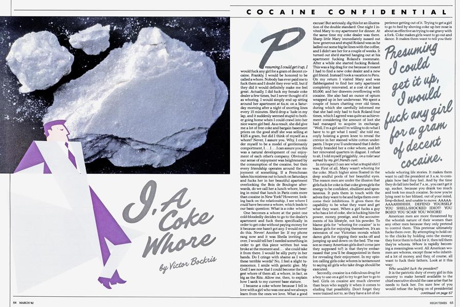 COCAINE CONFIDENTIAL