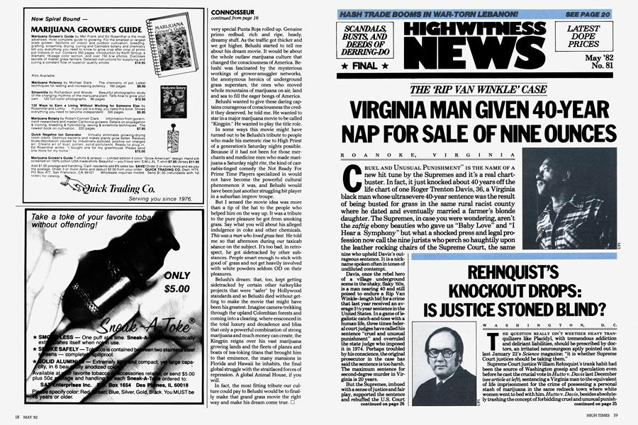 VIRGINIA MAN GIVEN 40-YEAR NAP FOR SALE OF NINE OUNCES
