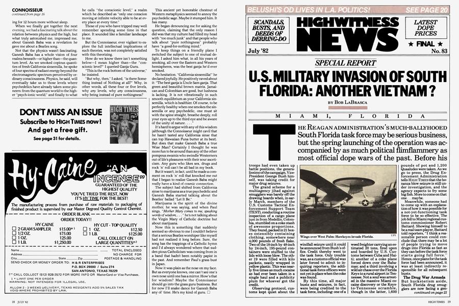 U.S. MILITARY INVASION OF SOUTH FLORIDA: ANOTHER VIETNAM?