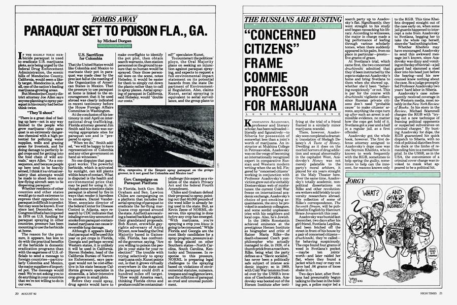 "CONCERNED CITIZENS" FRAME COMMIE PROFESSOR FOR MARIJUANA