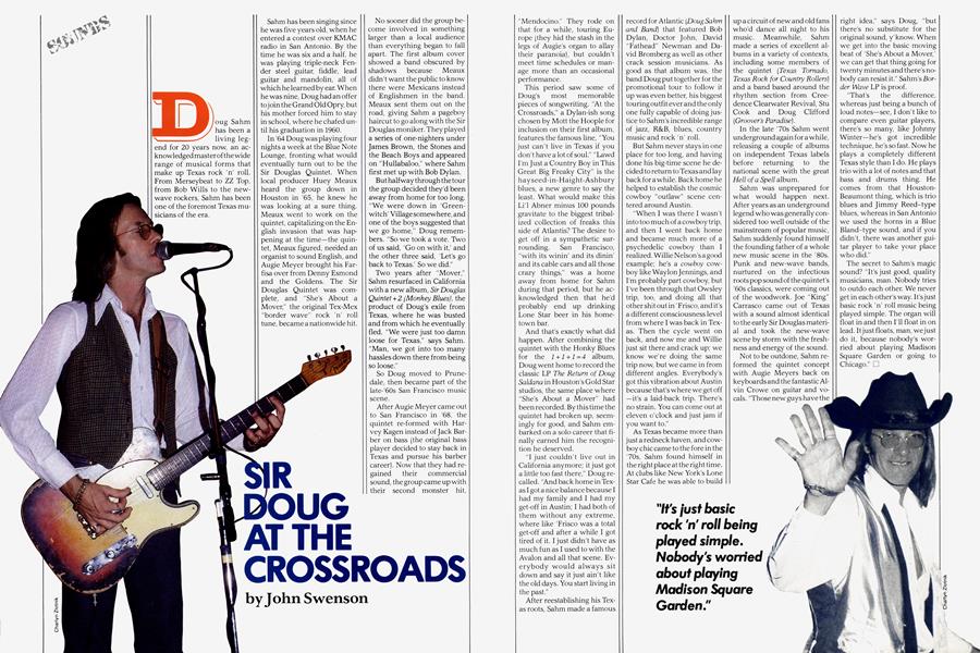 SIR DOUG AT THE CROSSROADS