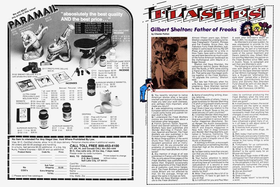 Gilbert Shelton: Father of Freaks