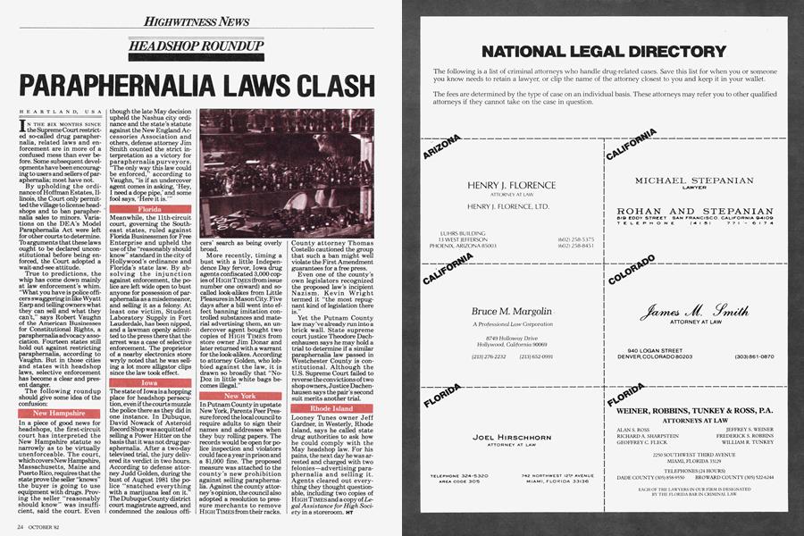 PARAPHERNALIA LAWS CLASH