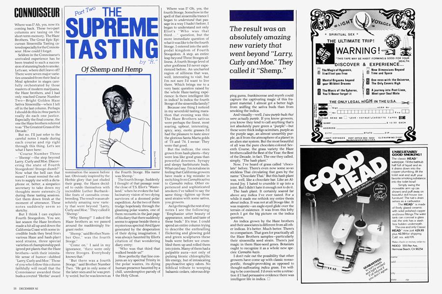 PART TWO THE SUPREME TASTING