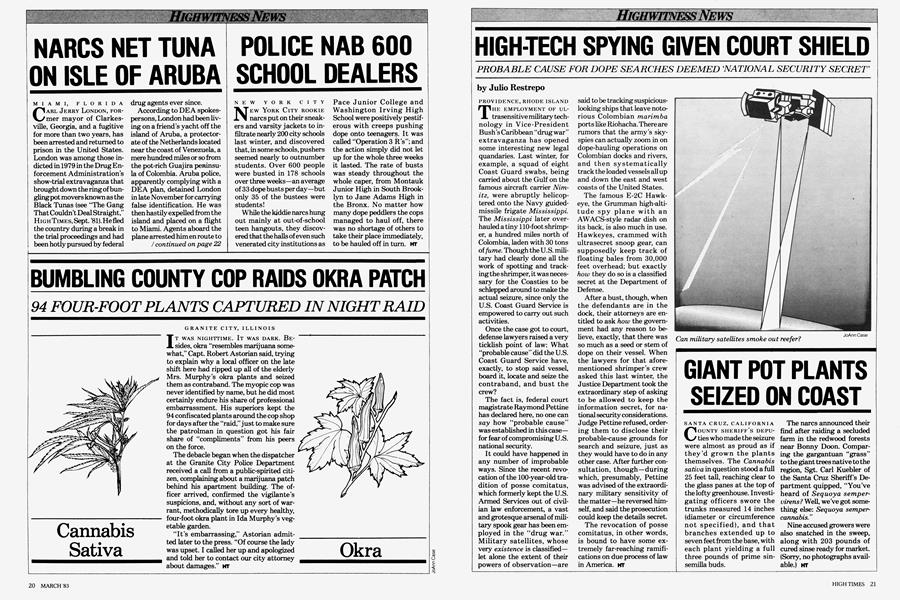 BUMBLING COUNTY COP RAIDS OKRA PATCH