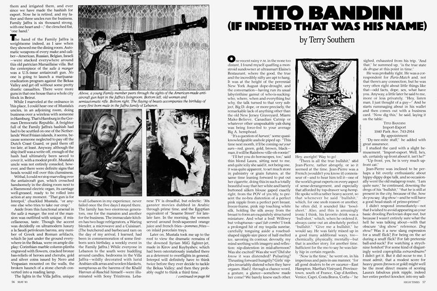 TITO BANDINI (IF INDEED THAT WAS HIS NAME)