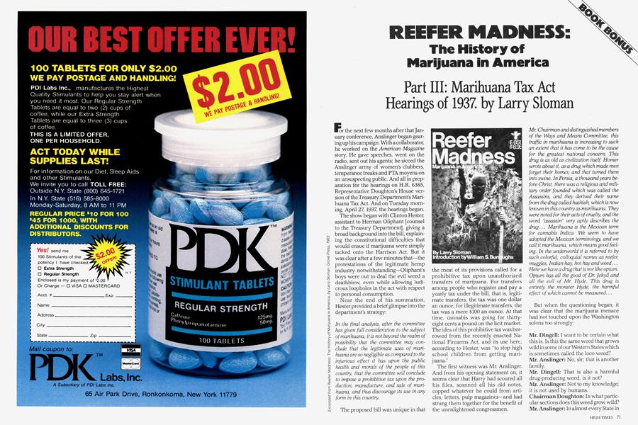 REEFER MADNESS: The History of Marijuana in America