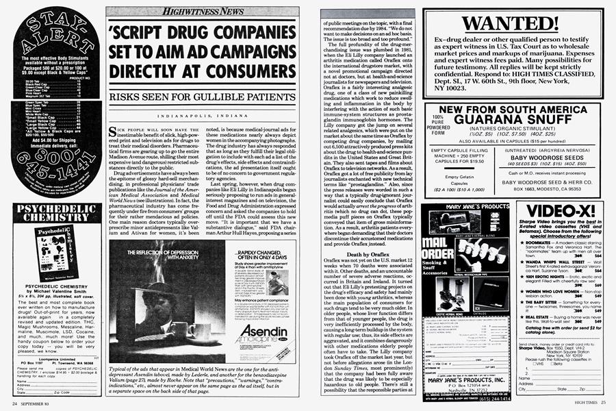 'SCRIPT DRUG COMPANIES SET TO AIM AD CAMPAIGNS DIRECTLY AT CONSUMERS