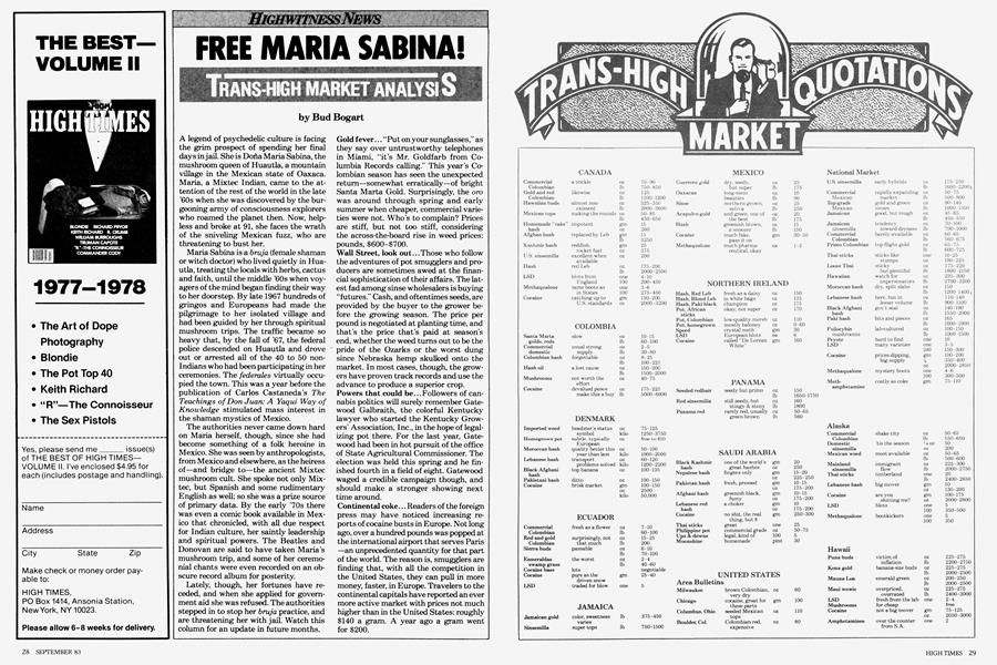 TRANS-HIGH MARKET QUOTATIONS