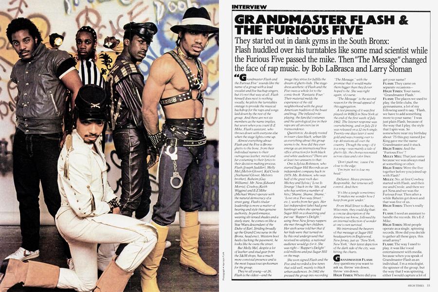Grandmaster Flash and The Furious Fivein somewhat more normal attire.