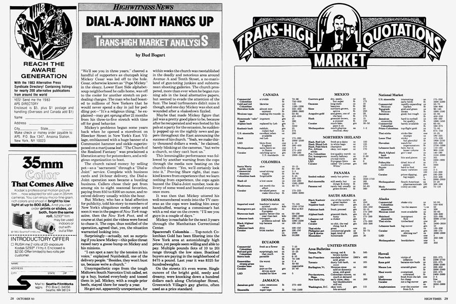 DIAL-A-JOINT HANGS UP