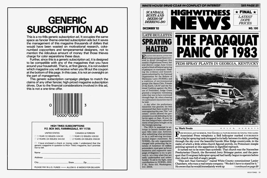 THE PARAQUAT PANIC OF 1983