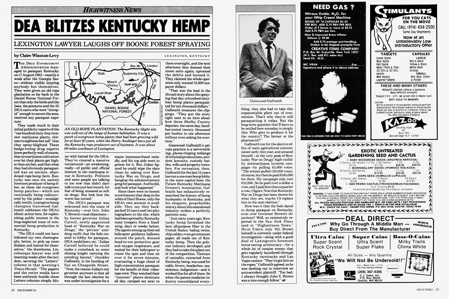 DEA BUTZES KENTUCKY HEMP