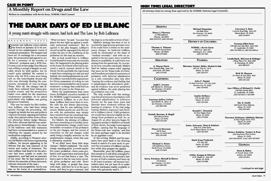 THE DARK DAYS OF ED LE BLANC