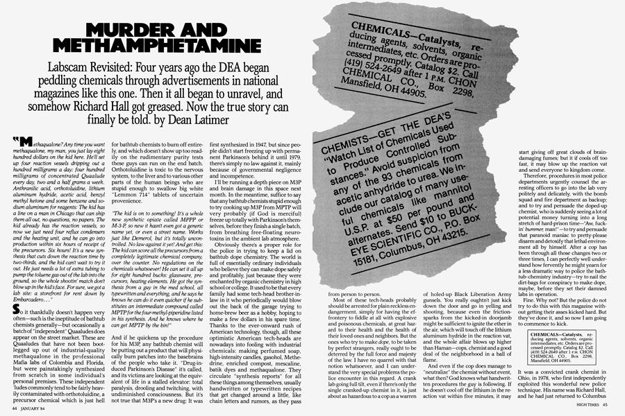 MURDER AND METHAMPHETAMINE