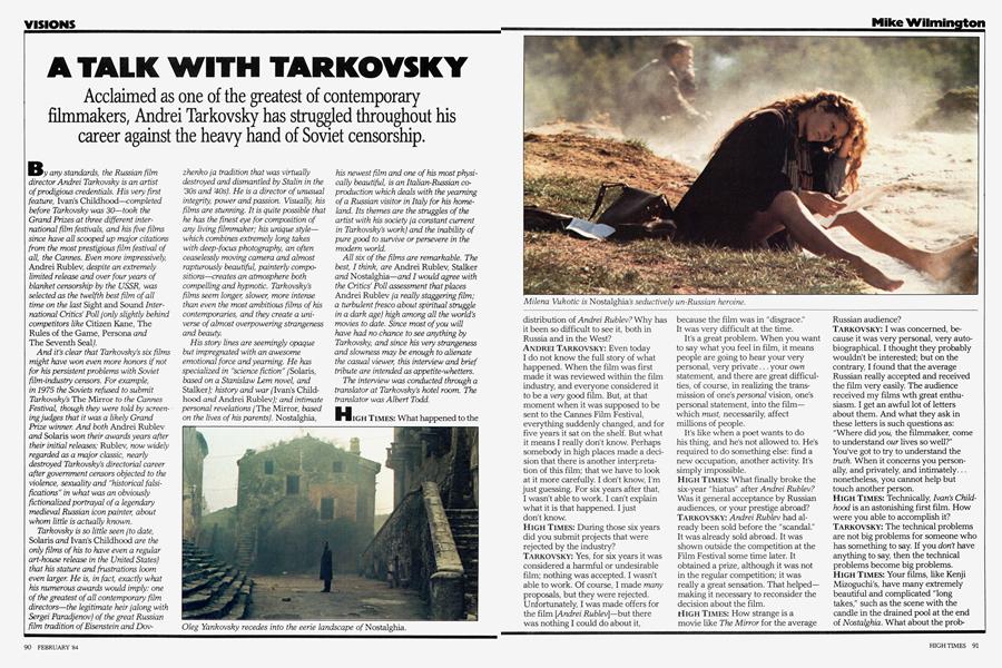 A TALK WITH TARKOVSKY